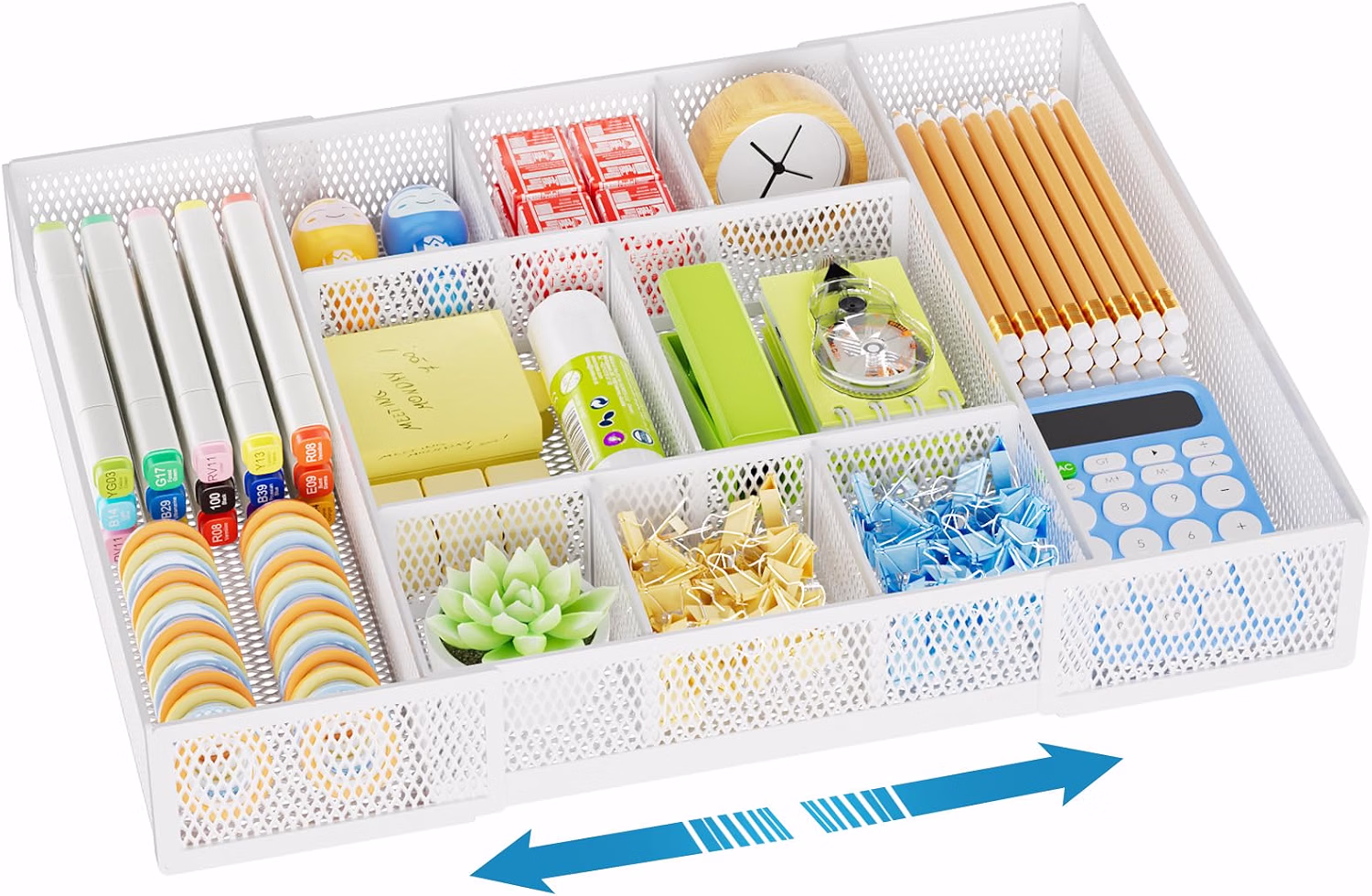 Marbrasse expandable drawer organizer tray