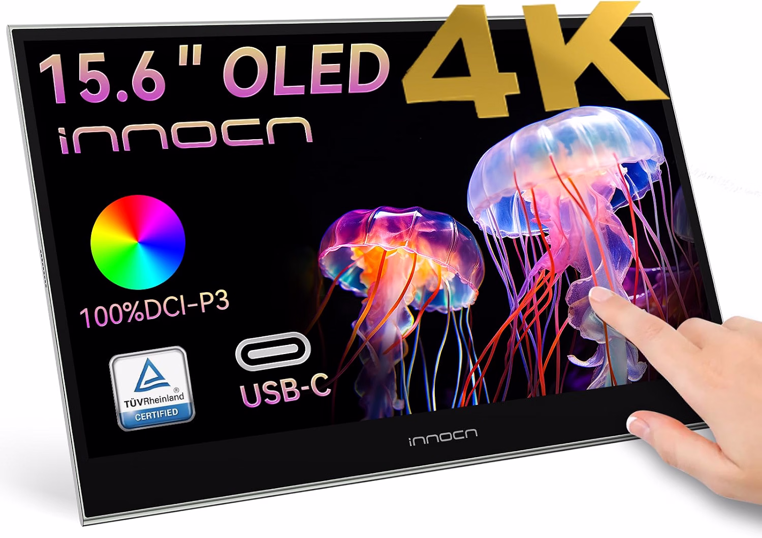 Monitor portátil Innocn PU15-PRE 4K OLED táctil de 15,6 pulgadas