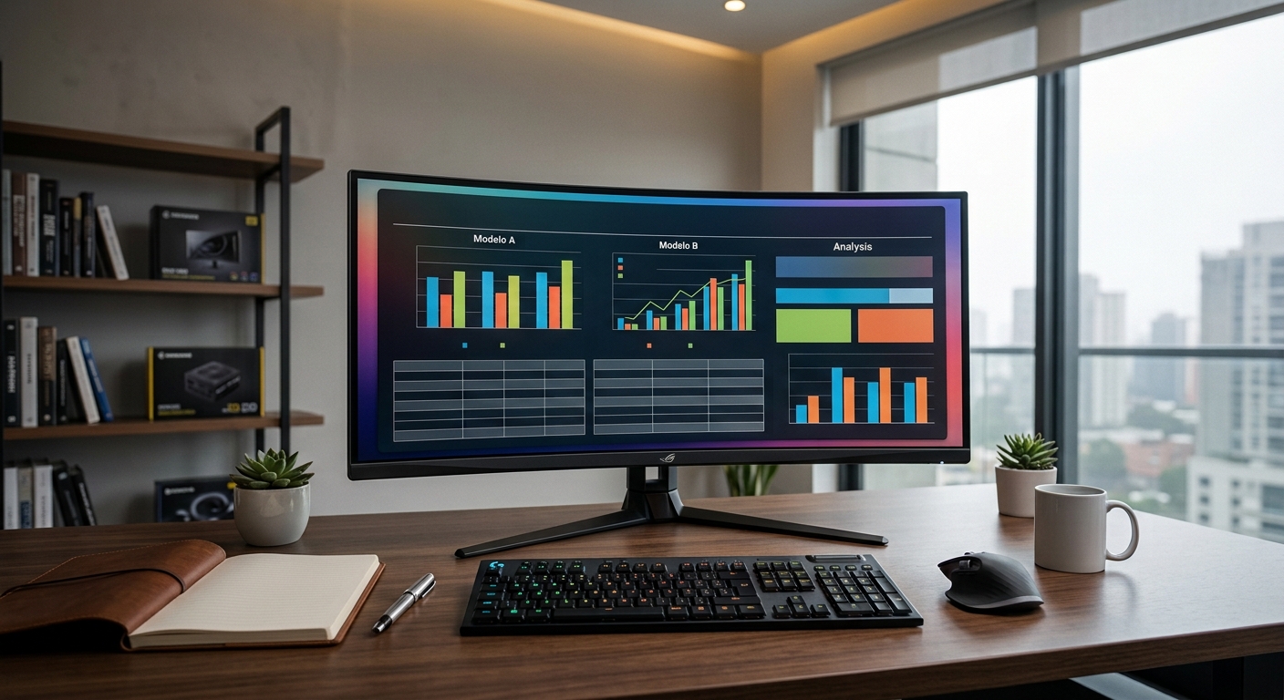 Setup con monitor UltraWide moderno