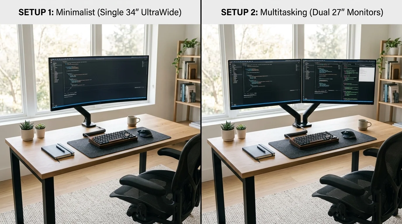 Comparativa Monitor UltraWide vs Dual Setup
